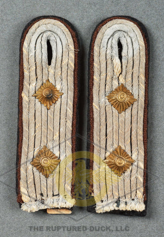 German WWII SS Captains Sew in Shoulder Board Set for Motorcycle or Recon