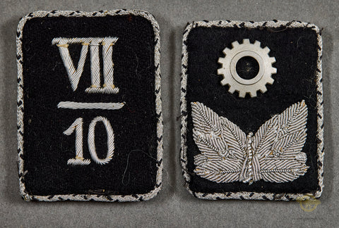 German WWII Set of Bezirksführer Collar Tabs
