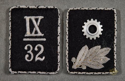 German WWII Set of Scharführer Collar Tabs