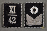 German WWII Set of Bezirksführer Collar Tabs
