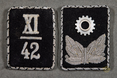 German WWII Set of Bezirksführer Collar Tabs