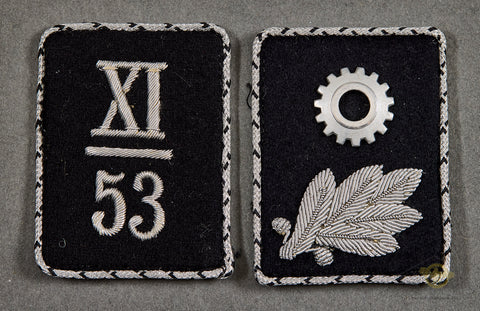 German WWII Set of Scharführer Collar Tabs
