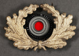 German WWII Army Visor Cap Wreath and Cockade