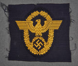 German WWII Water Police Sleeve Insignia