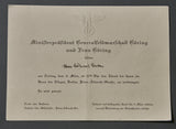 Pair of Event Invitations from Göring to Leutnant Gerker
