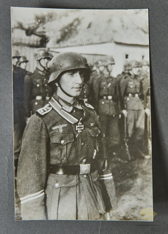 German WWII Signed Photo of Knights Cross Winner Josef Niemietz
