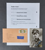 German WWII Original Signed Photo of Knights Cross Winner Eugen Kugler
