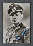 German WWII Original Signed Photo of Knights Cross Winner Eugen Kugler