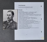 German WWII Original Signed Photo of Knights Cross Winner Heinrich Pres