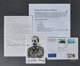 German WWII Original Signed Photo of Knights Cross Winner Wilsnack Burghardt von Saldern