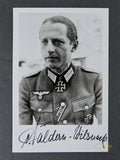 German WWII Original Signed Photo of Knights Cross Winner Wilsnack Burghardt von Saldern