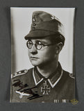 German WWII Signed Photo of Knights Cross Winner Wilhelm "Willy" Keipp