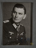 German WWII Signed Photo of Knights Cross Winner Heinrich Keese