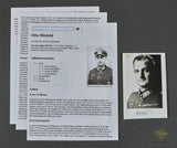 Signed Photo of Knights Cross Winner Otto Maximilian Hitzfeld