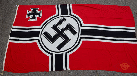 German WWII Huge Kriegsmarine Battle Flag