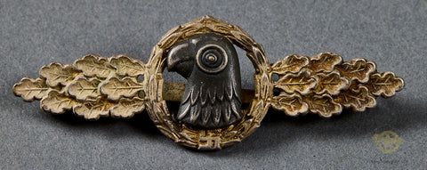 German WWII Reconnaissance, Air/Sea Rescue, and Meteorological Operational Flying Clasp in Silver