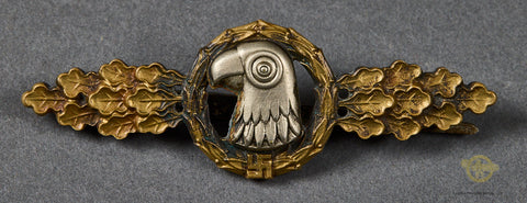 German WWII Luftwaffe Reconnaissance Flying Clasp in Gold