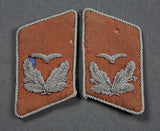 German WWII Luftwaffe Collar Tab Set for a Second Lieutenant
