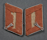 German WWII Luftwaffe Collar Tab Set for a Second Lieutenant