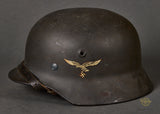 WWII German Luftwaffe Model 1940 Single Decal Helmet