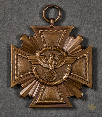 German WWII NSDAP 3rd Class in Bronze 10 Year Long Service Award