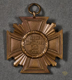 German WWII NSDAP 3rd Class in Bronze 10 Year Long Service Award