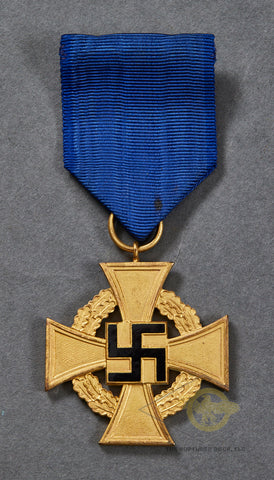 German WWII 40-Year Long Service Badge in Gold