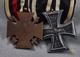German WWI 2 Medal Bar