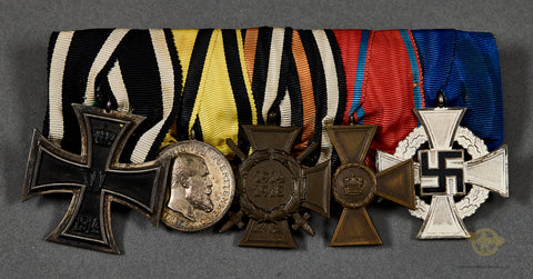 German WWI 5 Medal Bar