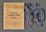 German WWII Mother’s Cross in Bronze w/Packet