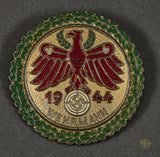 German Golden Grade with Oak Leaves Tyrolean Shooting Badge for "Wehrmann (Rifleman) 1944