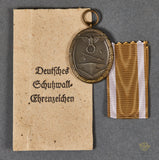 German WWII West Wall Defense Badge w/Packet
