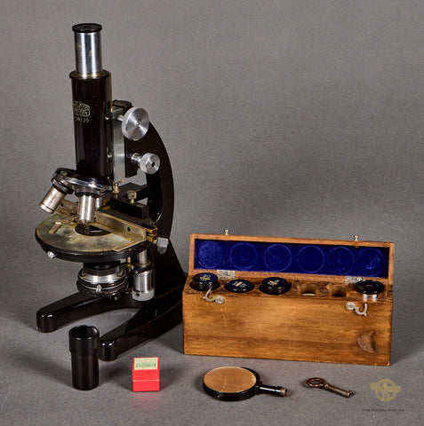 Veteran Bring Back German WWII Winkel-Zeiss Military Field Hospital Cased Microscope Kit