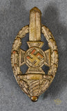 German WWII NSKOV Lapel Membership Pinback by Deschler
