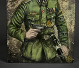 Oil Painting of Waffen SS Officer