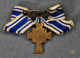 German WWII Miniature Mother’s Cross in Bronze