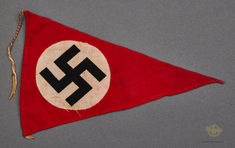German WWII Small NSDAP Party Window Parade Pennant