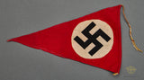 German WWII Small NSDAP Party Window Parade Pennant