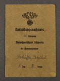 German WWII NSKK Official Training Certification for Motorized Fire Fighter