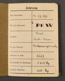 German WWII NSKK Official Training Certification for Motorized Fire Fighter
