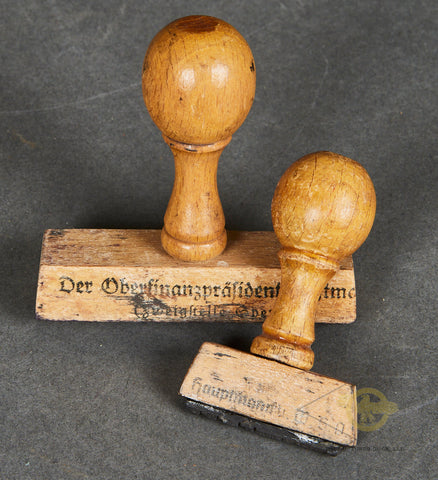 German WWII Pair of Rubber Stamps