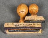 German WWII Pair of Rubber Stamps