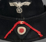 WWII German Army Panzer Other Ranks Side Cap for Artillery Personnel