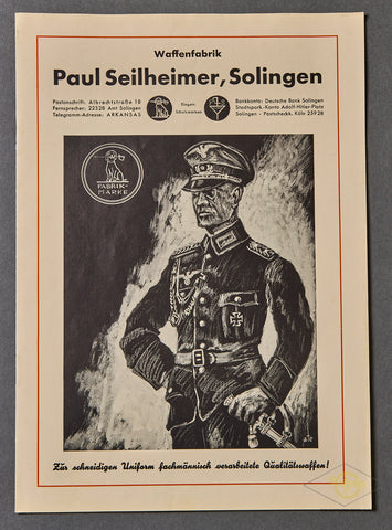 Paper Catalog for Paul Seilheimer Waffenfabrik