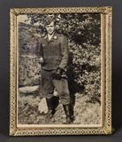 German WWII Original Framed Photo of Unknown Luftwaffe Paratrooper