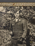 German WWII Original Framed Photo of Unknown Luftwaffe Paratrooper