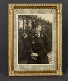 German WWII Candid Framed Photograph of a Private in a PZ Wrapper