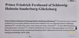 German WWII Signed Photo of Knight’s Cross Winner Prince Friedrich Ferdinand of Schleswig-Holstein-Sonderburg-Glücksburg