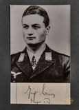 German WWII Signed Photo of Knight’s Cross Winner Erich Beine