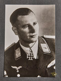 German WWII Signed Photo of Knight’s Cross Winner Karl Berger